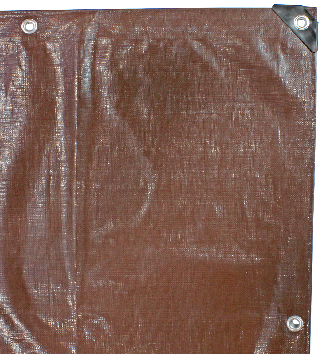 10' X 10' Brown Poly Tarp